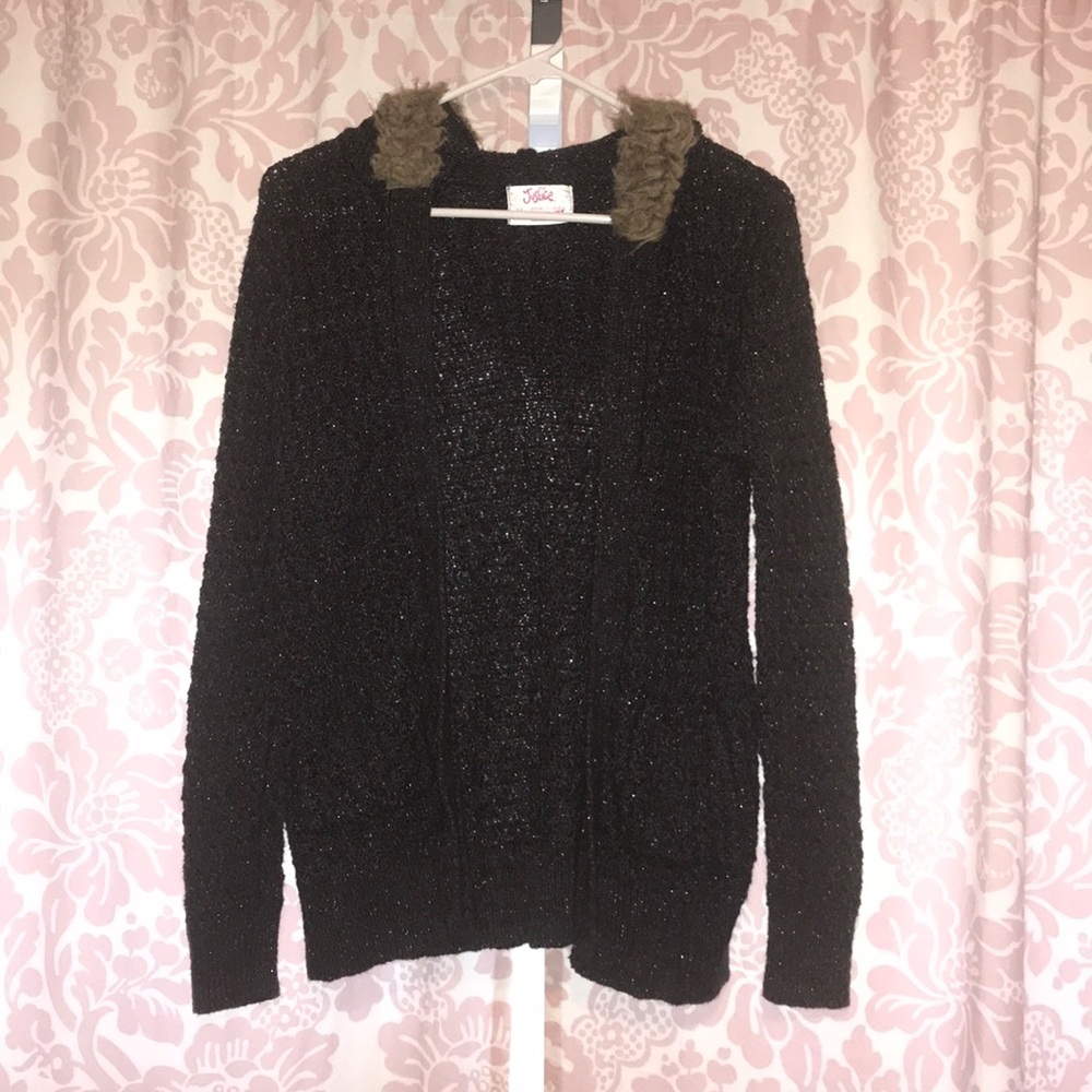 Bundle it! Sparkly hooded sweater